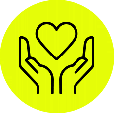 Icon 2 Hände halten ein Herz